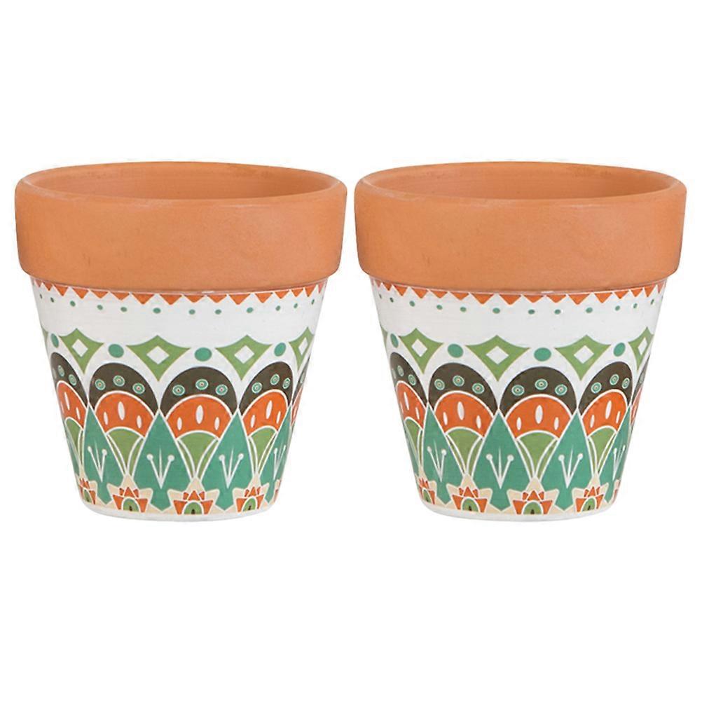 Ceramic Flower Pot Green Succulent Planter for Storage Use 6Pcs