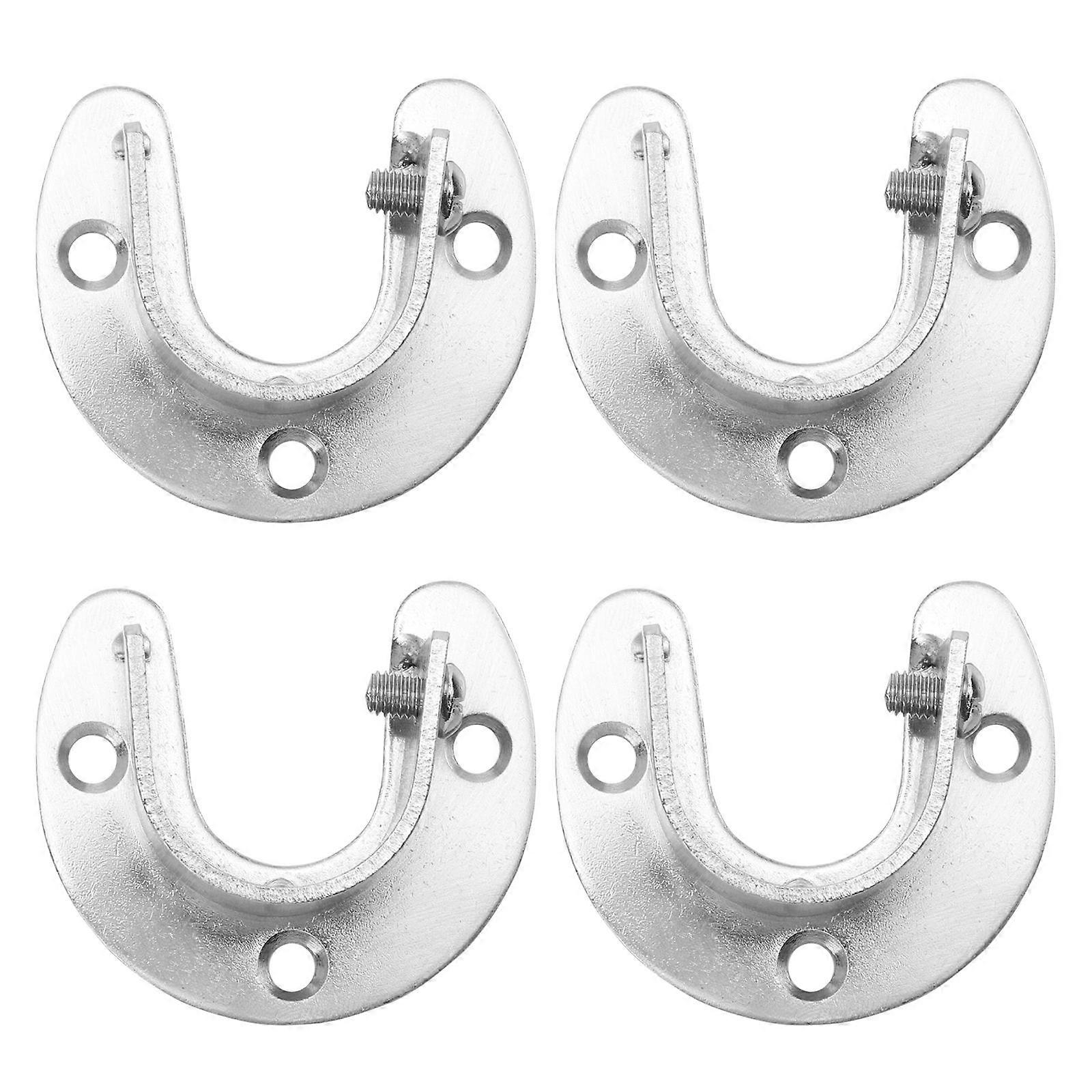 Wardrobe Closet Rod Socket Base for Reliable Clothes Hanging 2Sets