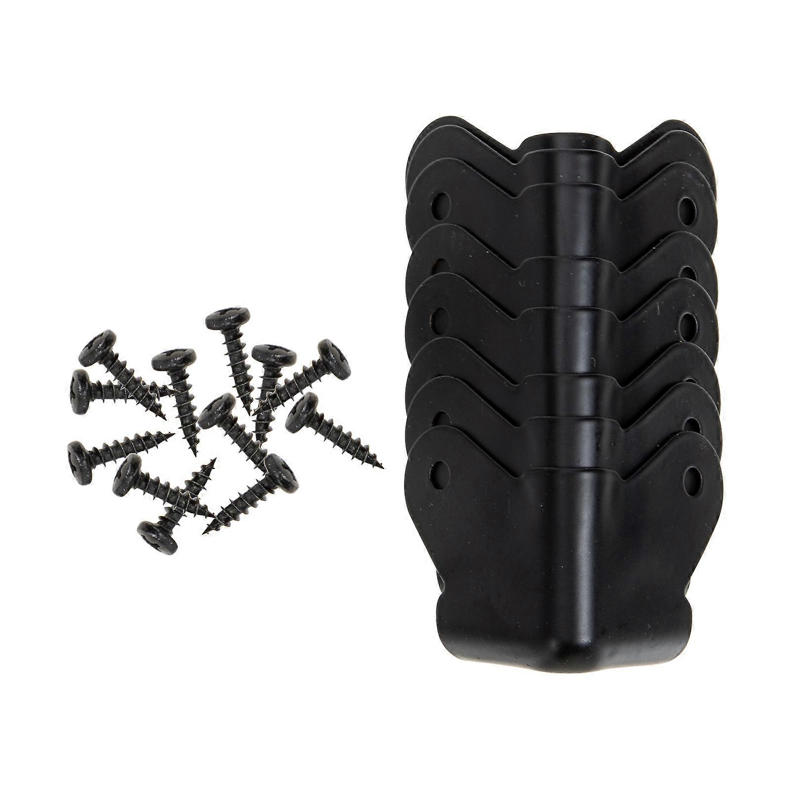 Black Iron Corner Protectors for Speaker Collision Protection 2Sets