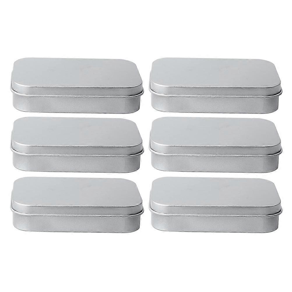 Tin Box Flip-Type Rectangular Box for Storage Use 18Pcs