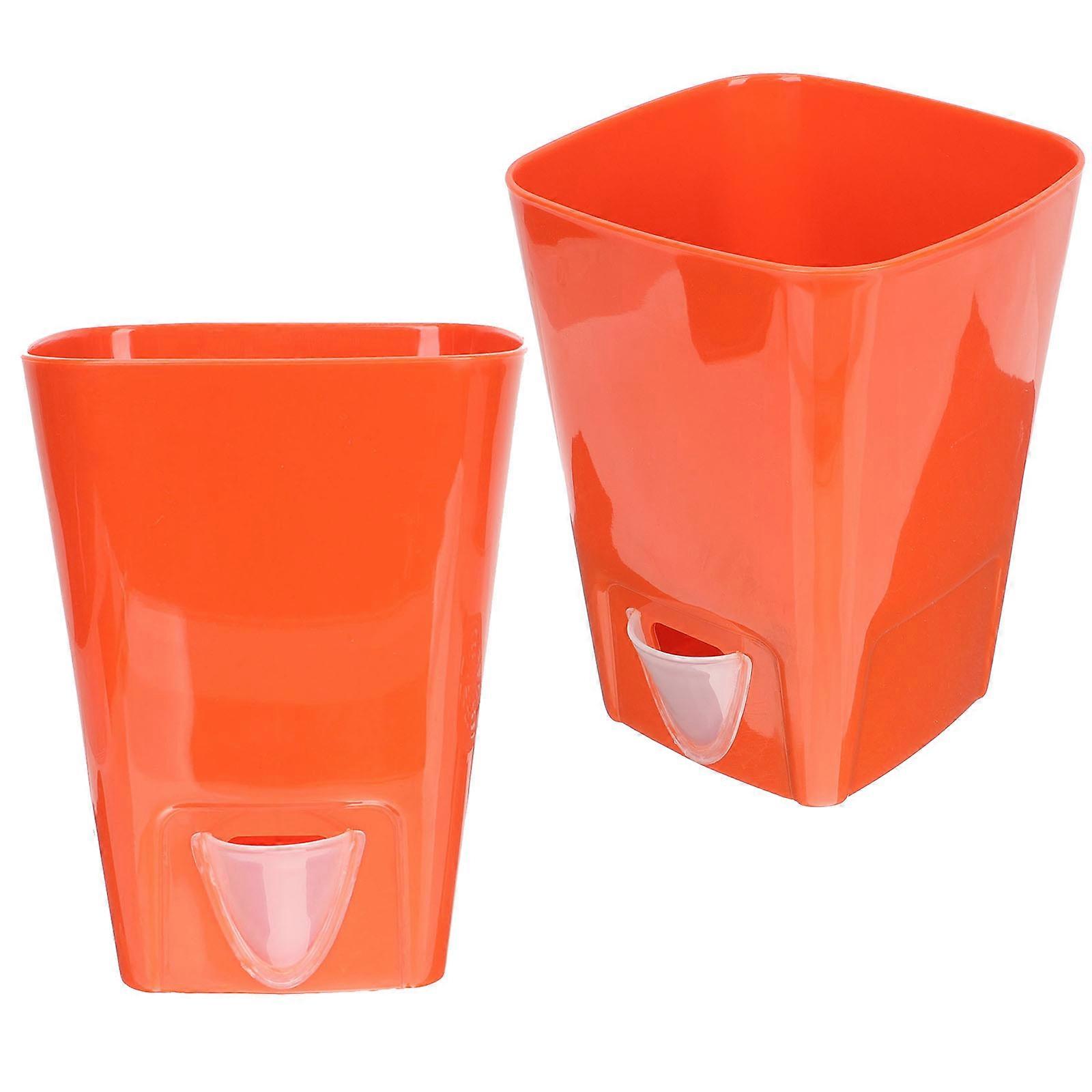 Creative Plastic Self Watering Flowerpot Planter for Gardening Use 4Pcs