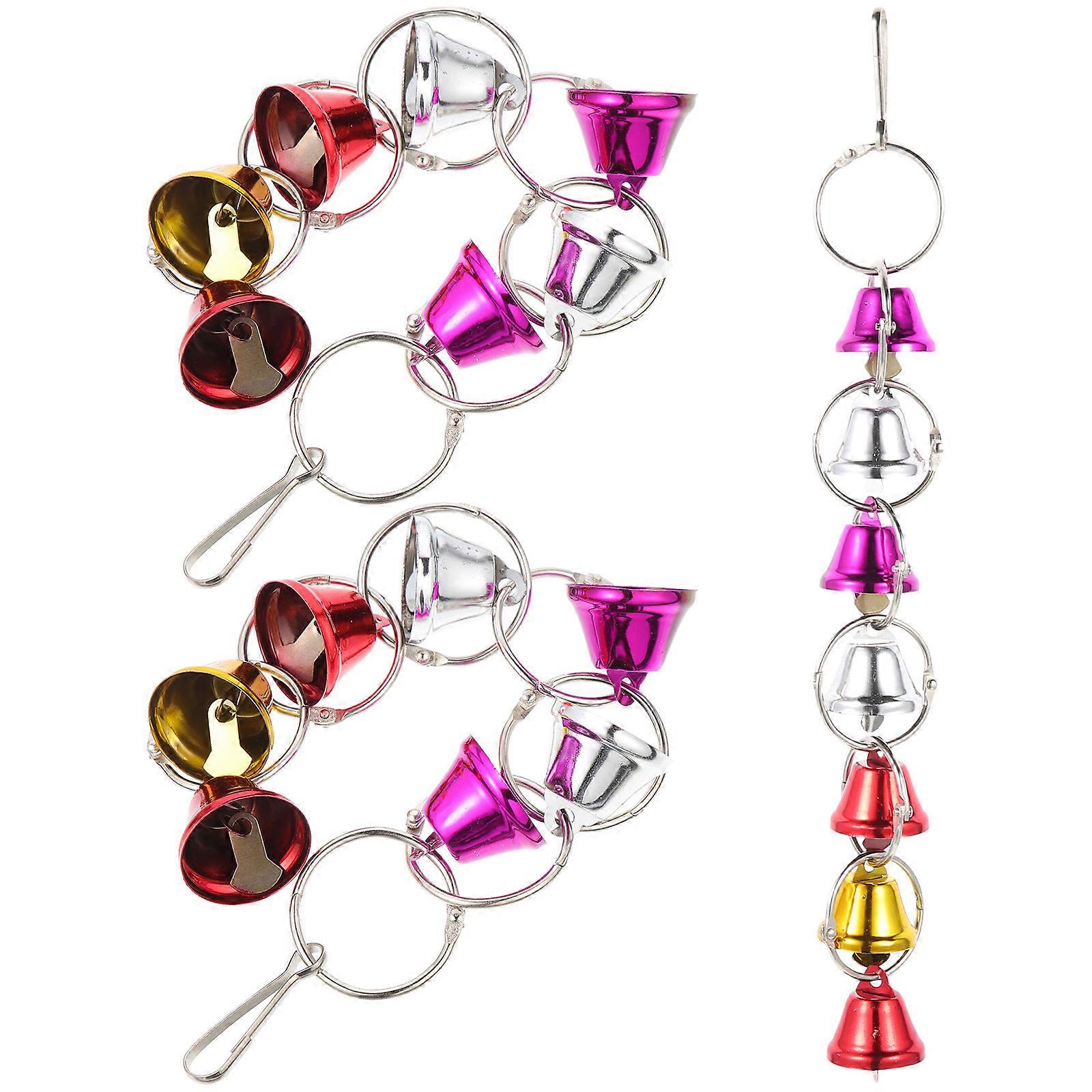 Bird Cage Bell Decor Parrot Bell Toy for 15Pcs String Pendant