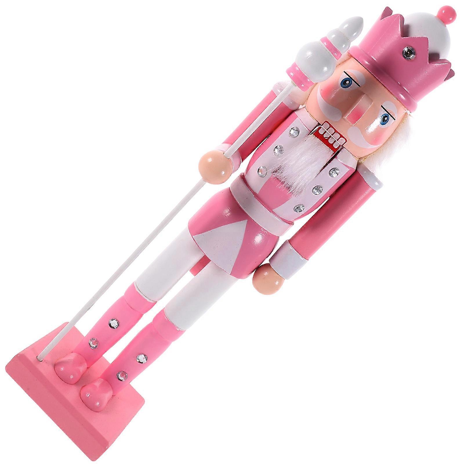 Wood Nutcracker Puppet for Decoration 5Pcs Christmas Tabletop Ornaments