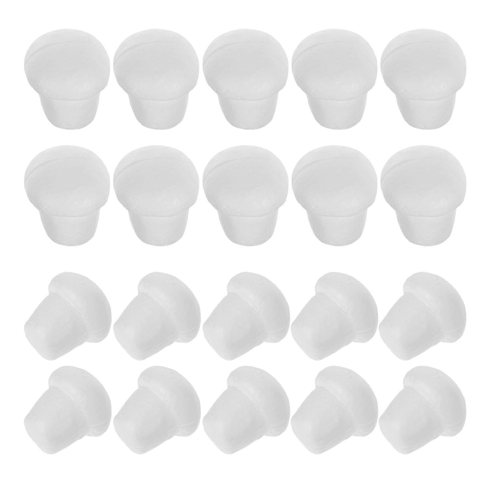 Foam Mushroom Figurine Mushroom Sculpture for Art Projects 40Pcs Unpainted