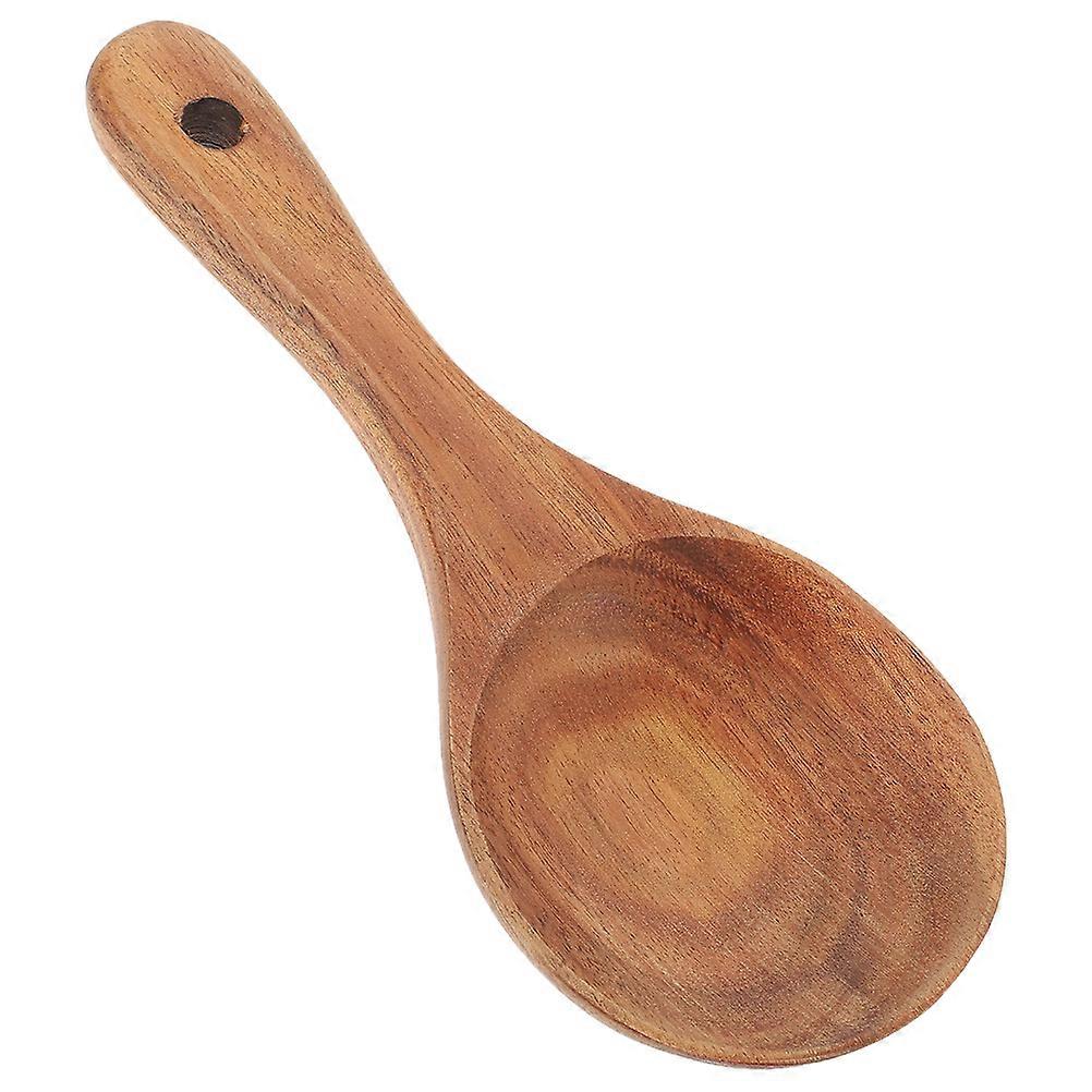 Multi-Functional Kitchen Utensil Wooden Rice Paddle Spoon 2Pcs Elegant Design Ideal For Stirring Serving And Scooping Rice