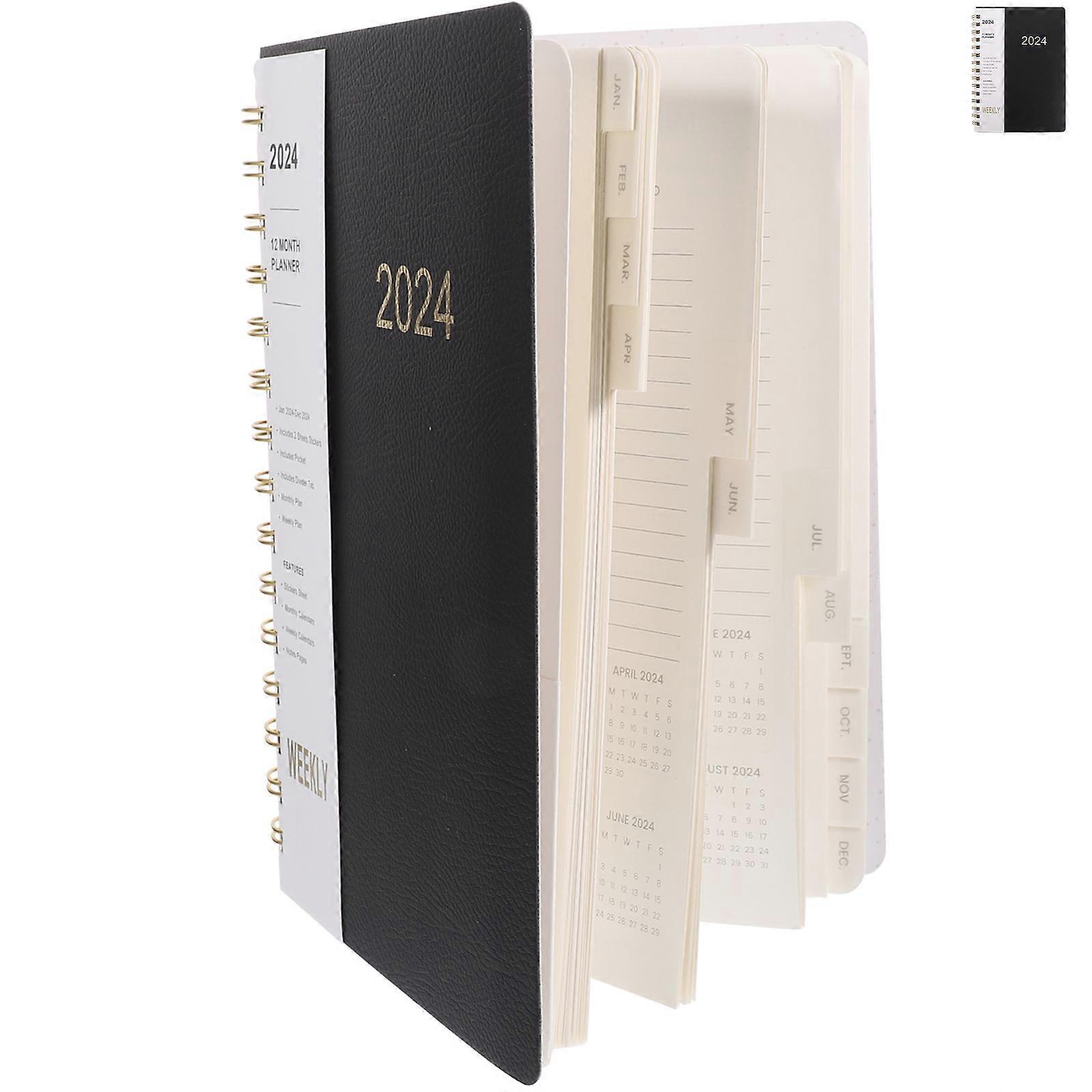 Year Calendar Planner Spiral Notebook for Writing Use Schedule Planner Spiral Notebook