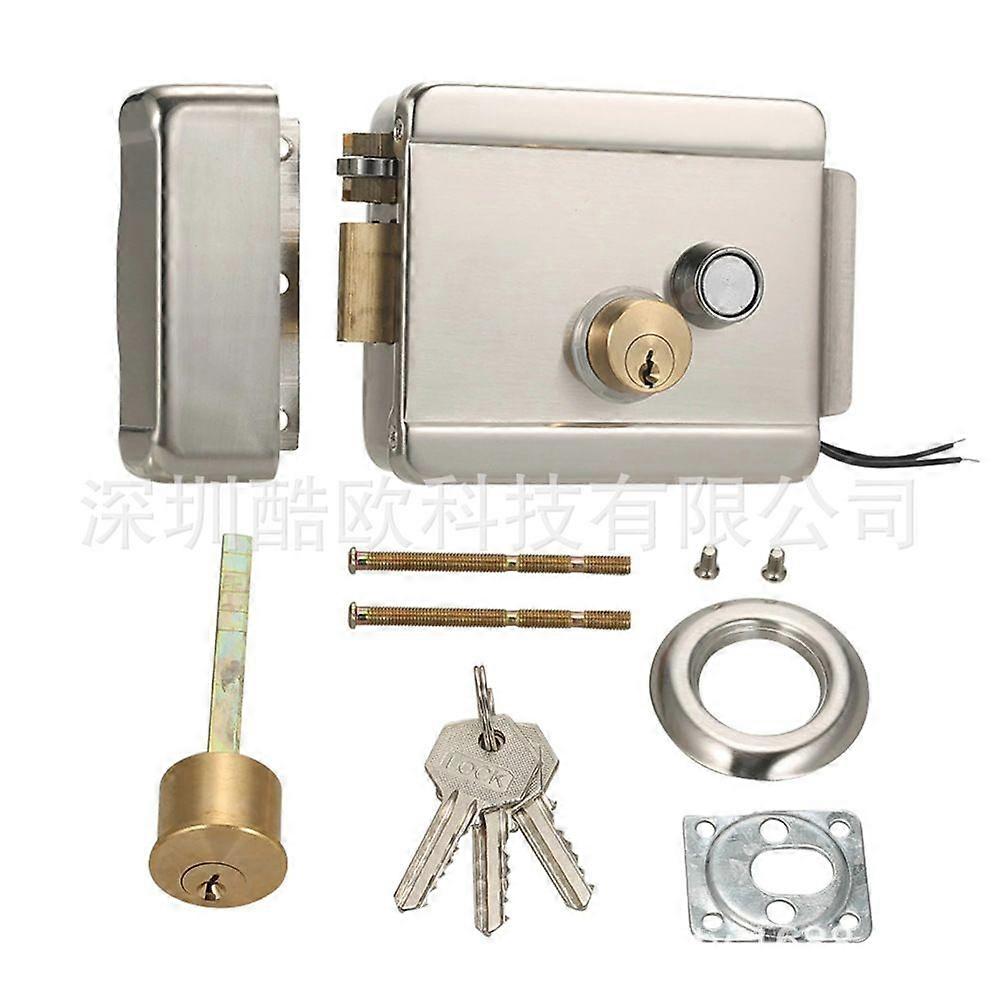 Silber Smart Electric Gate Türschloss Sichere elektrische Metallic Lock Elektronische Türschloss Tür Ac