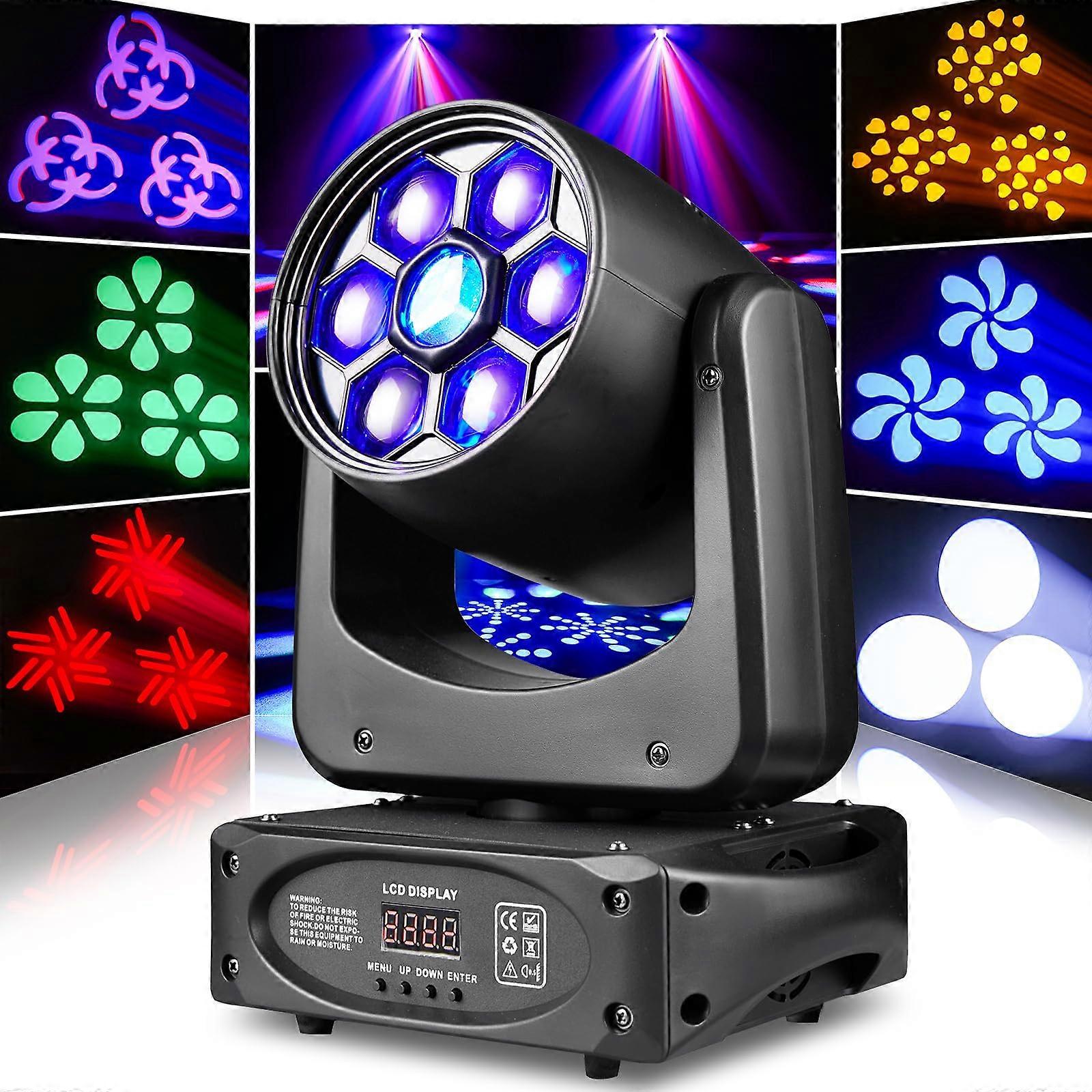 150W Moving Head Lights 4In1 RGBW Beam And Wash, DMX, Sound Activated DJ Stage Lighting For Parties, Clubs, Weddings
