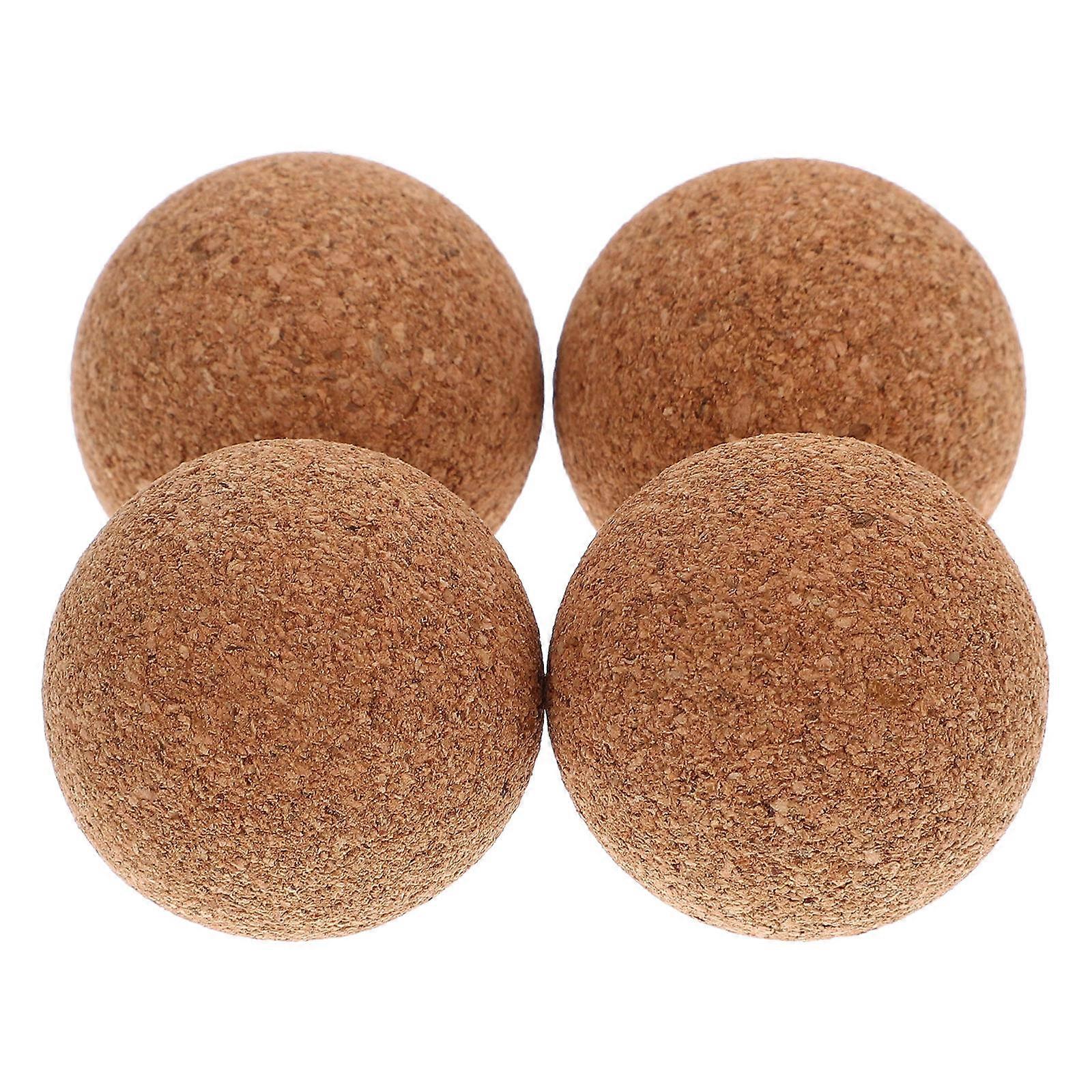Cork Ball Foosball Table Replacement 4Pcs Indoor Use Round Khaki Wood For Comfortable Grip