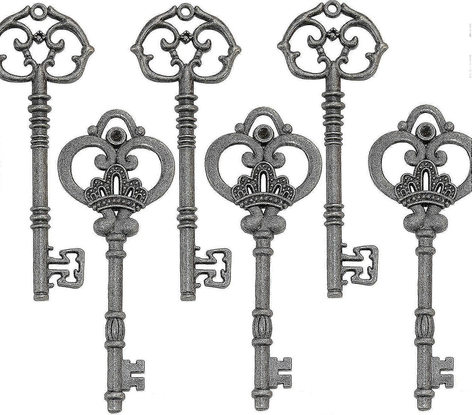 Set mixt de 20 chei schelet extra mari în bronz antic - Set de 20 de chei (2 stiluri) - 3 1 / 4 "Chei