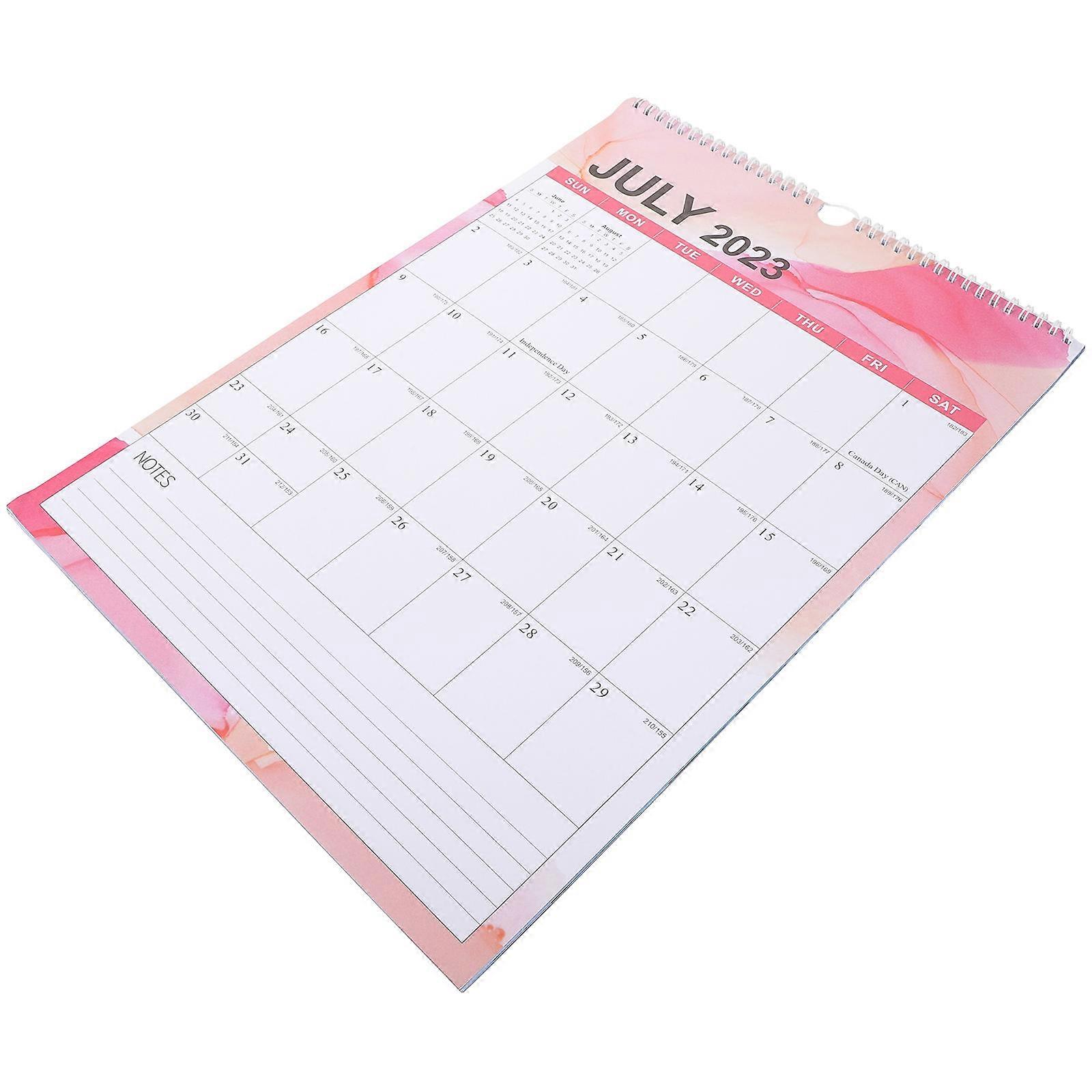 English Wall Calendar Hanging Calendar for Appointment Monthly Noting 2023-2024