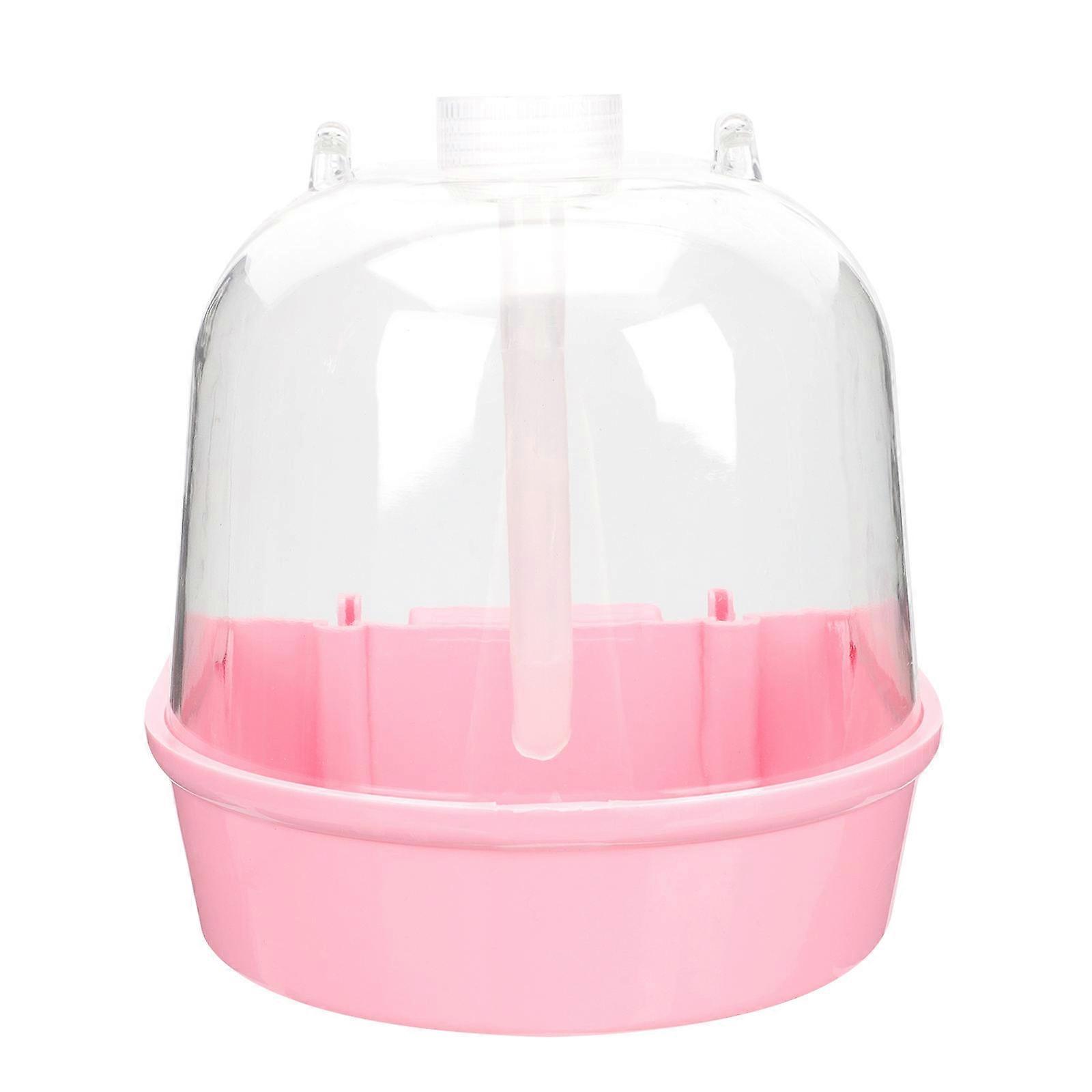 Parrot Bath Tub Bird Bathing Equipment 4Sets Pink Bird Bathing Box