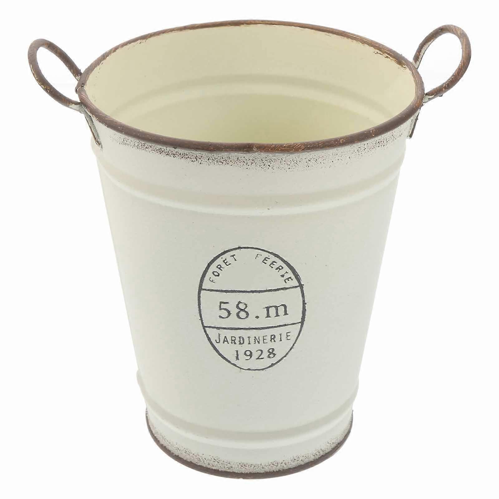 Iron Bucket Round Flower Pot Bucket for Storage and Gardening