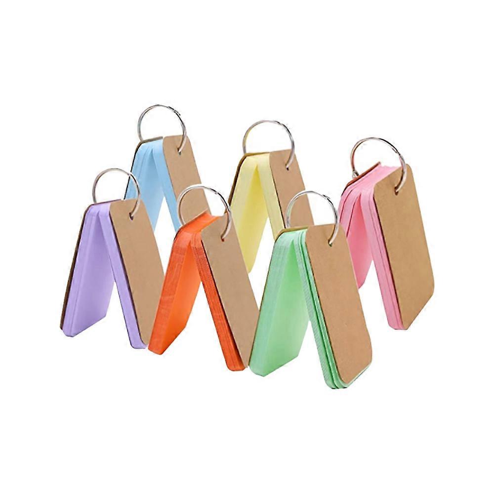 Memo Pads Office Massage Buckle Blank Note Pads Daily Use Assorted Color Paper for Recording Daily Plans 6Pcs