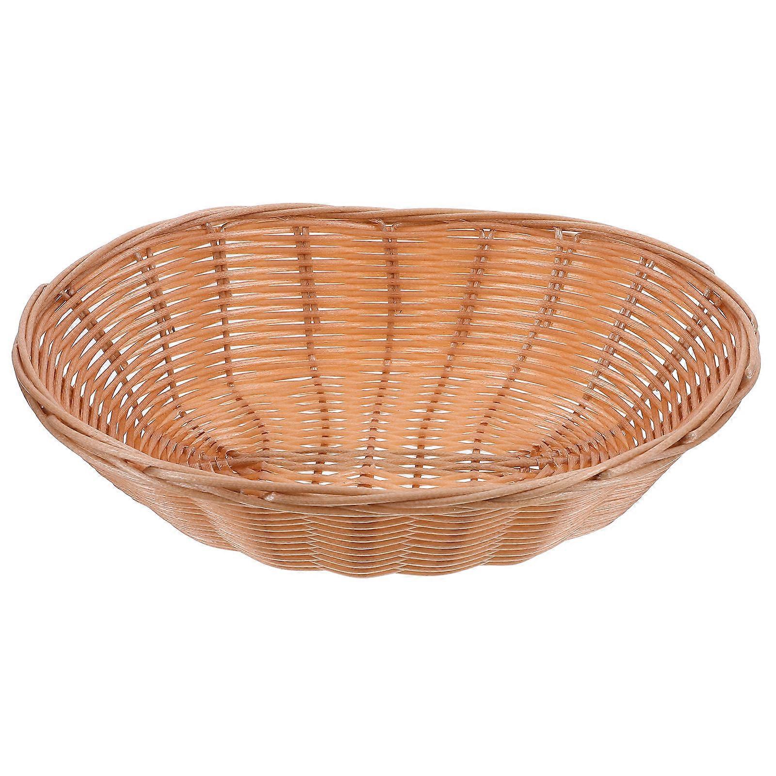 3Pcs Rectangular Woven Basket Perfect For Storing Fruits Snacks Kitchen Elegant Lightweight