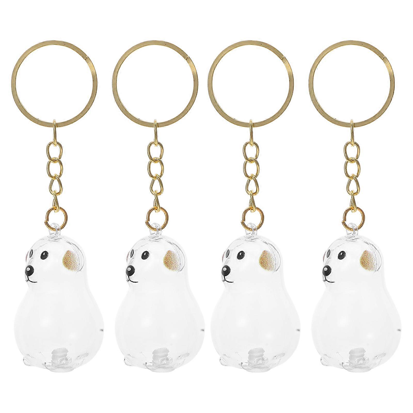 Pet Hair Keepsake Keychain for Key Use Pack of 20 Transparent ABS Holders