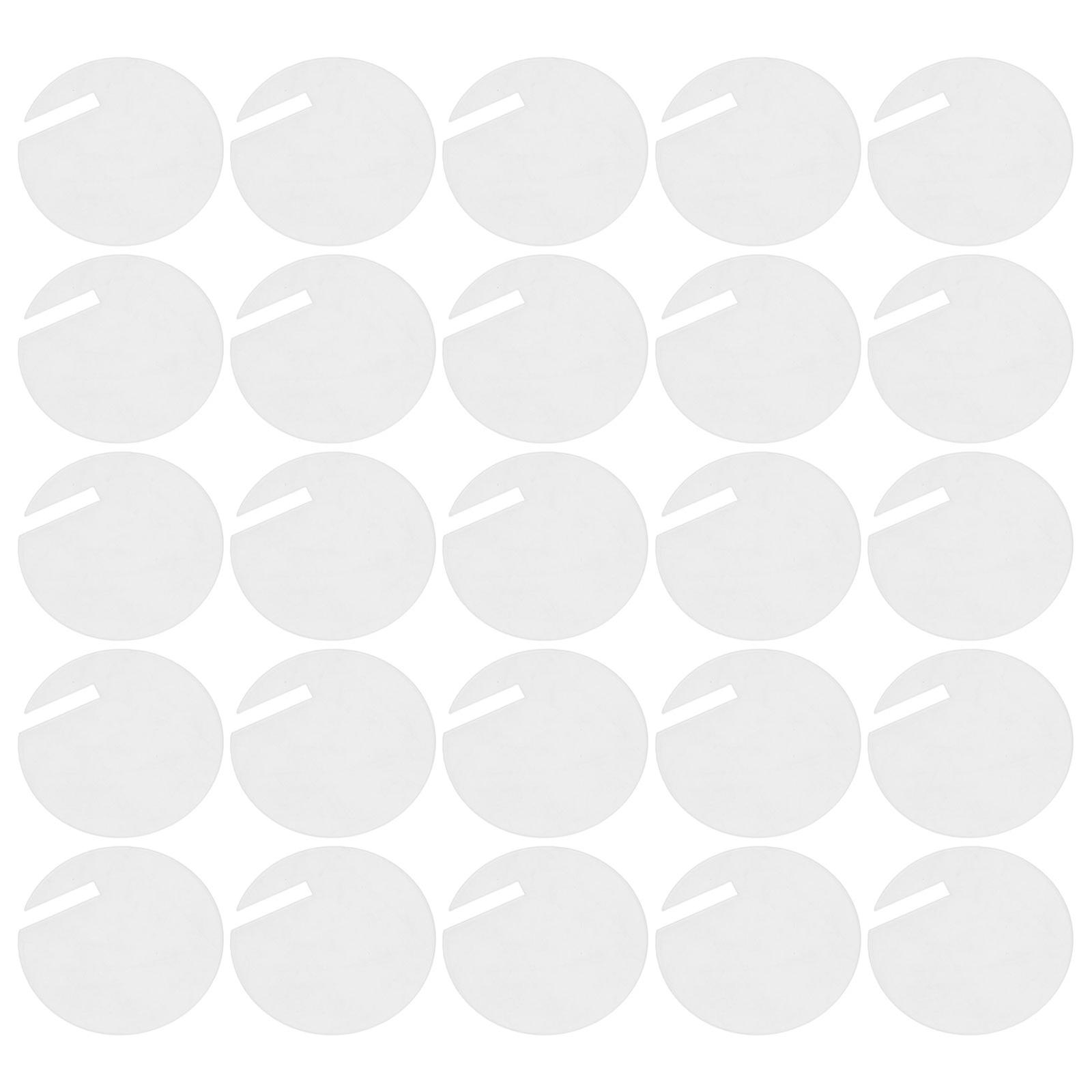 Drink Tags Acrylic Circle Drink Tags for Party 120Pcs Transparent Markers