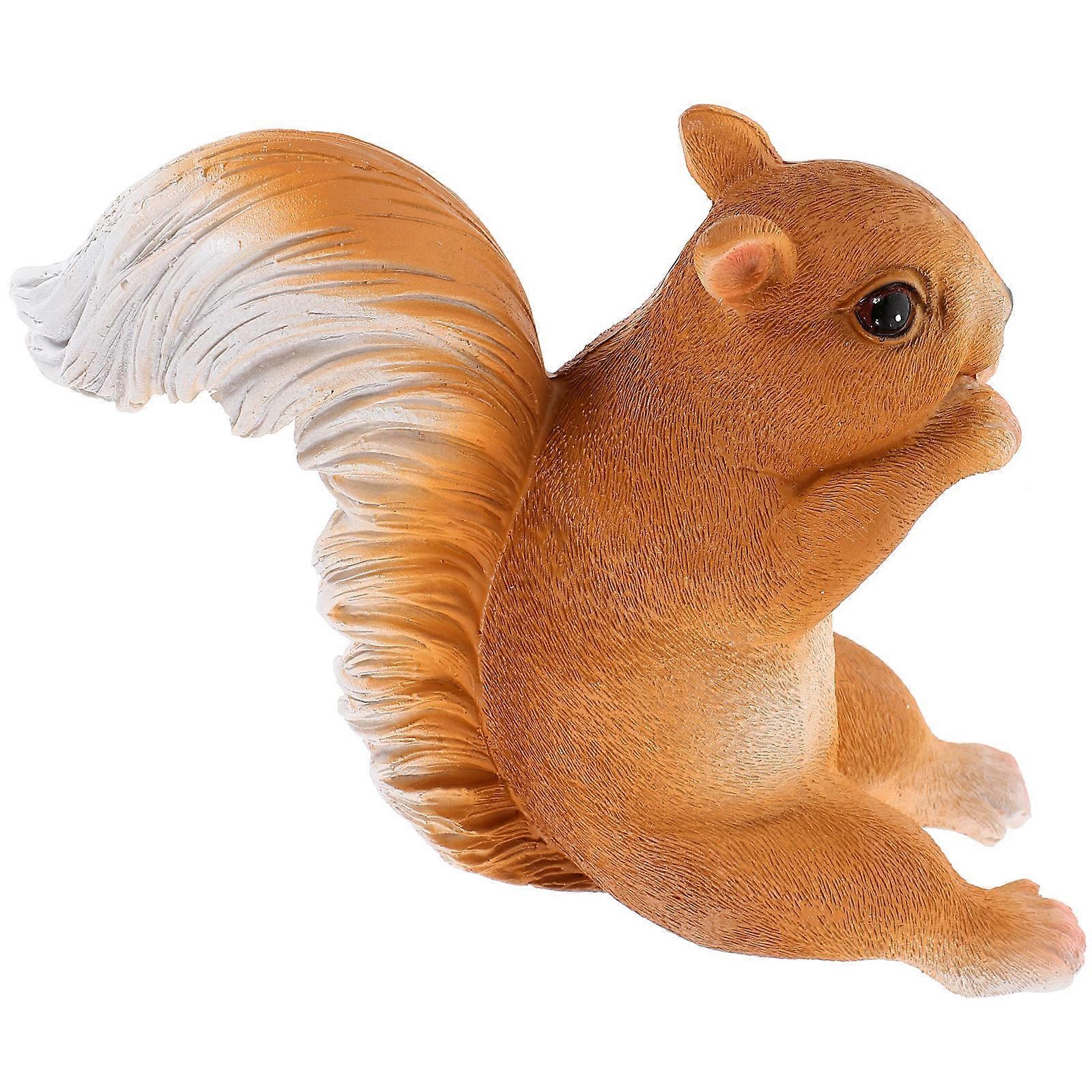 Resin Animal Figures Simulation Squirrel for Decor 2Sets