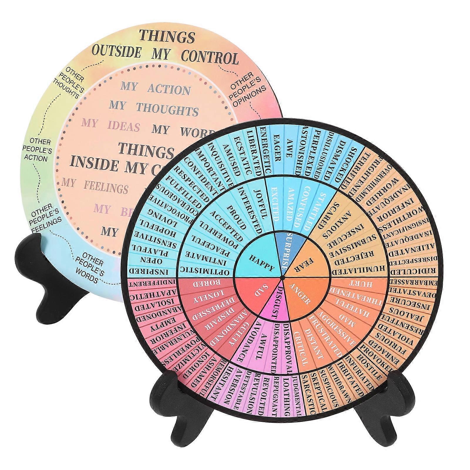 Decorative Emotion Wheel with Stand 6Pcs for Home and Office Use