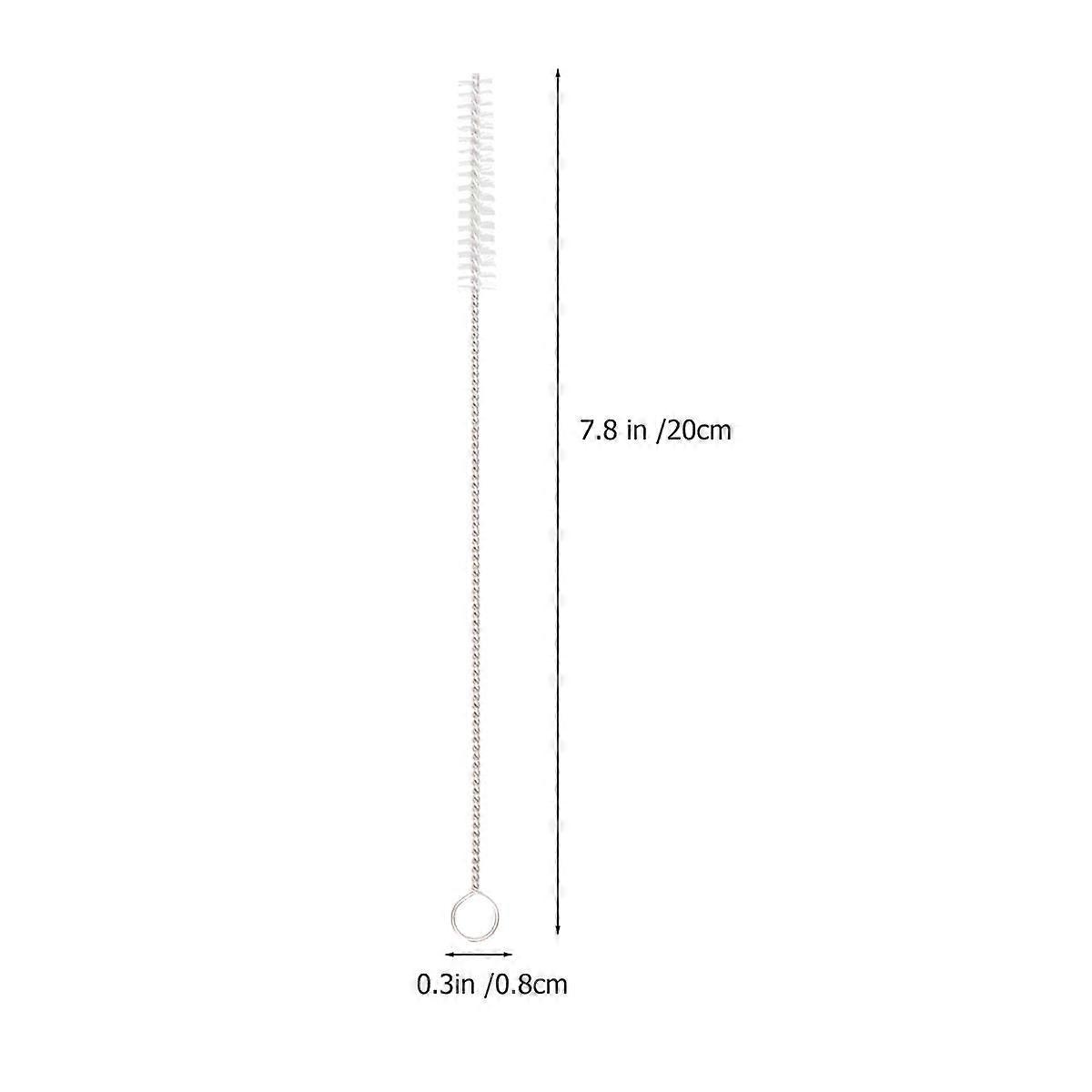 Cylindrical Straw Brush Cleaner Designed For Reusable Straws In Kitchen Use 30Pcs Multi Color 20X0.8 Cm