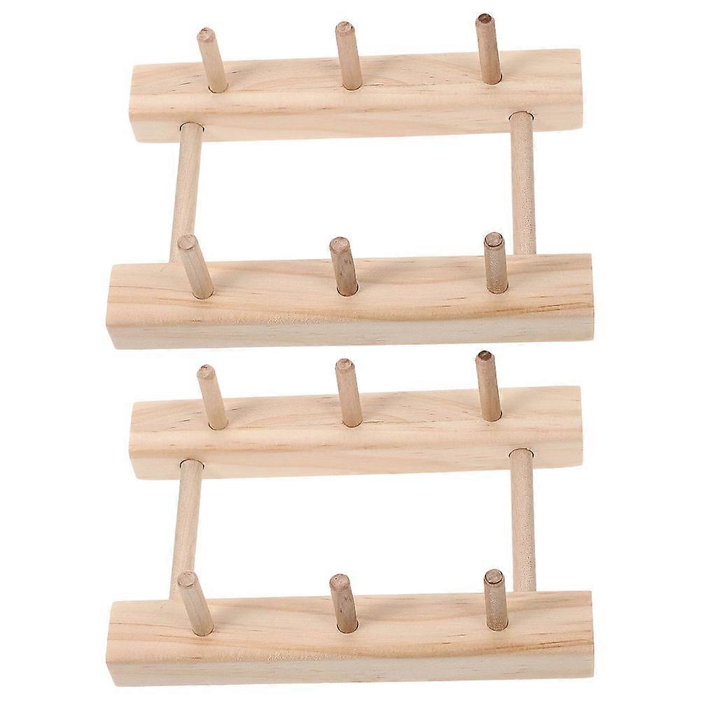 Wooden Thread Holder for Spool Storage 8Pcs Sewing Thread Rack