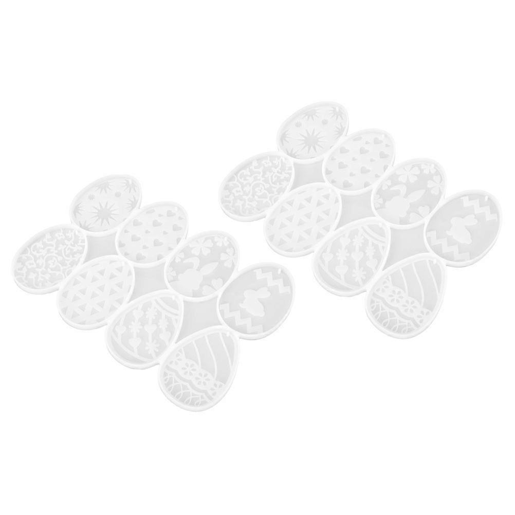 6Pcs Easter Keychain Mold Silicone DIY Pendant Hanging Decoration