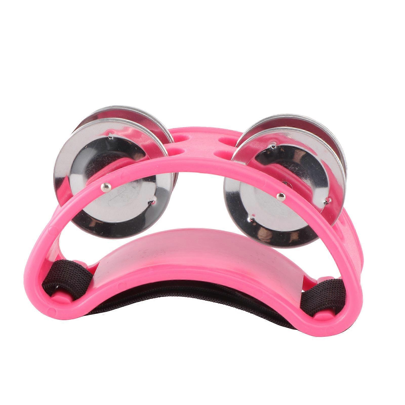 Pink Foot Percussion Musical Instrument for Game Use with Jingle Bells