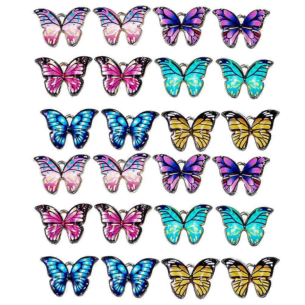 72Pcs Alloy Butterflies Charm for DIY Jewelry Making Assorted