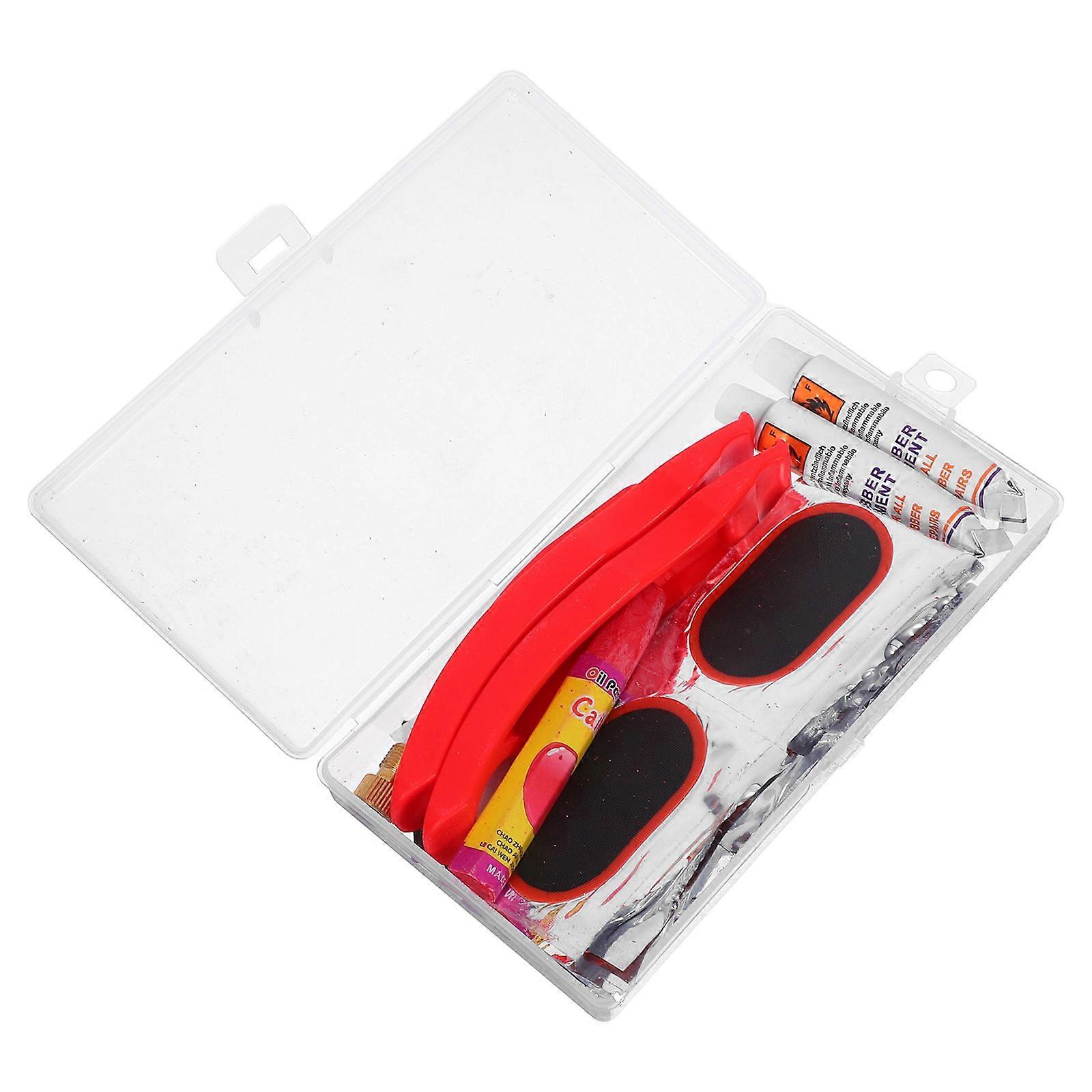 Bike Tire Patch Repair Kit for 4Sets Compact Glueless Repair Tools