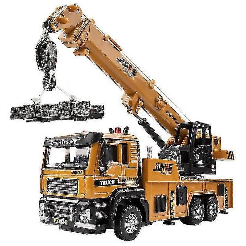 Simulering 1:50 Legering Trekk Tilbake Engineering Kran Modell Dump Lastebil Gravemaskin Lyd Og Lett Lastebil Leketøy
