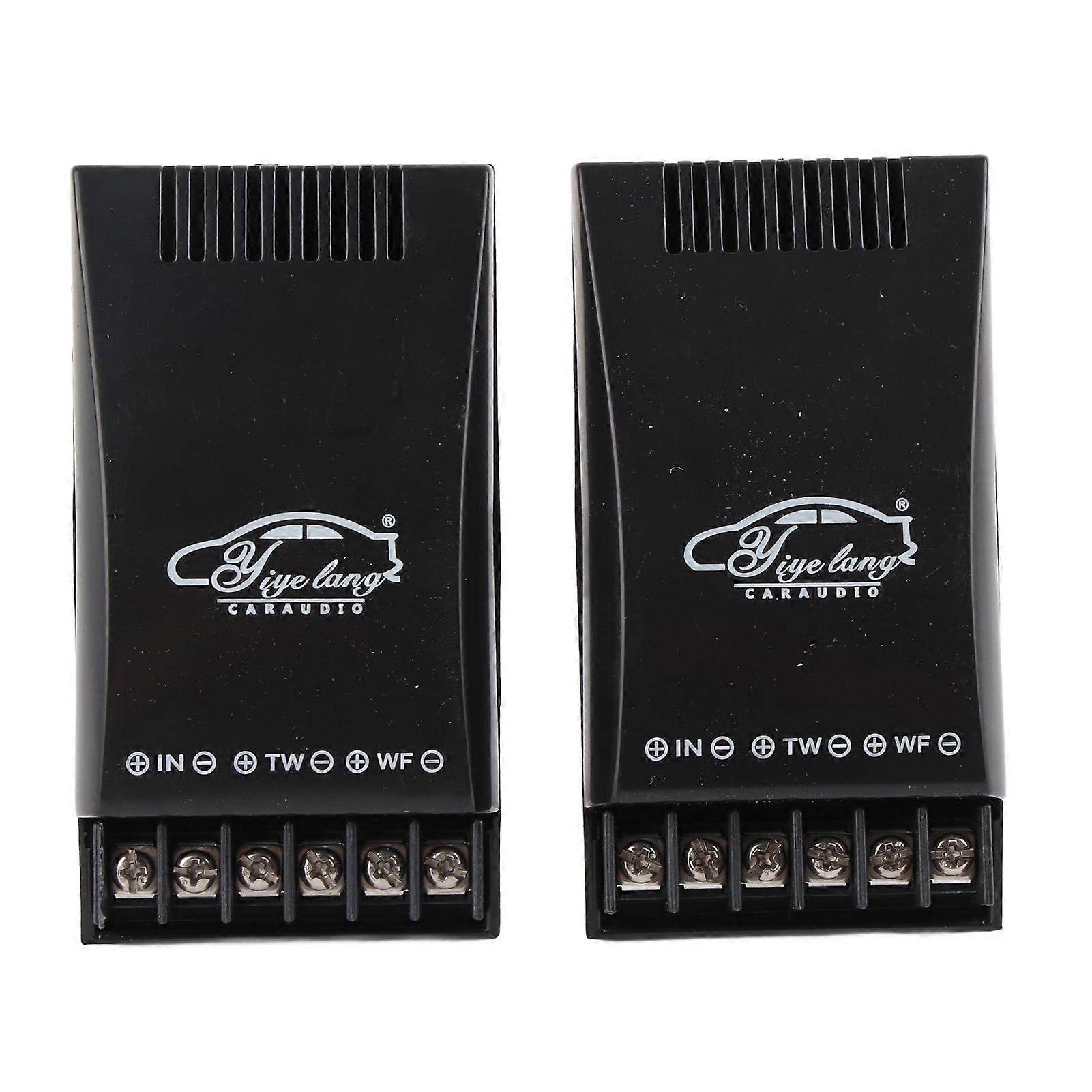 2Pcs Car Audio Crossover 2 Way 100W Output 12V Correct Sound ABS Shell Car Speaker Crossover for Vehicle