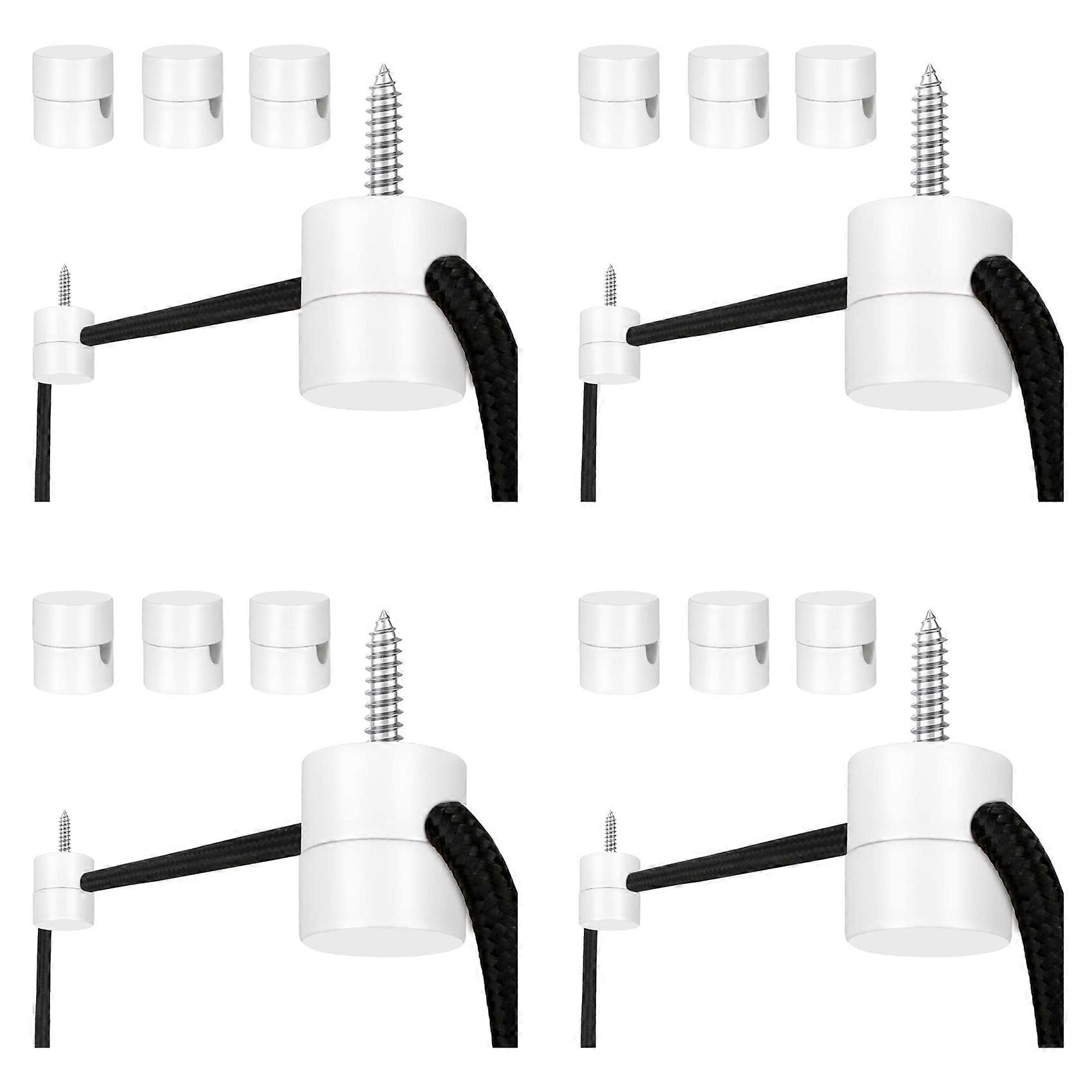 12 Pack Ceiling Hooks for Ceiling Hanging Lights, Pendant Light Hook for Ceiling Lamp, Ceiling Hooks, DIY Lamp White