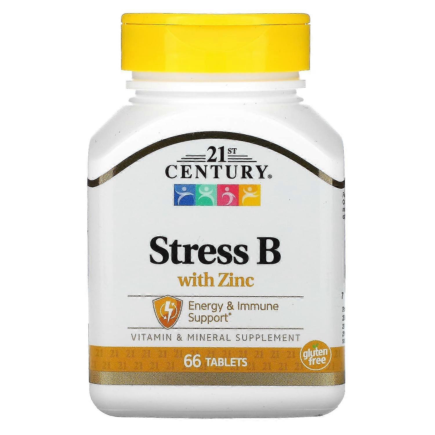 21st Century, Stress B with Zinc, 66 Tablets
