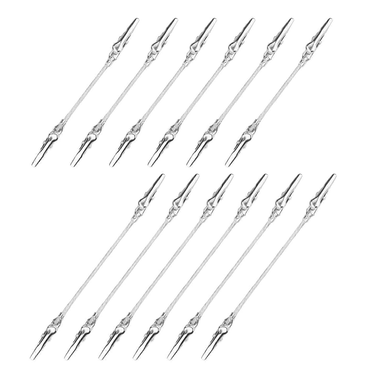 Double Ends Clamps Note Holders for Note Clipping 60Pcs Silver