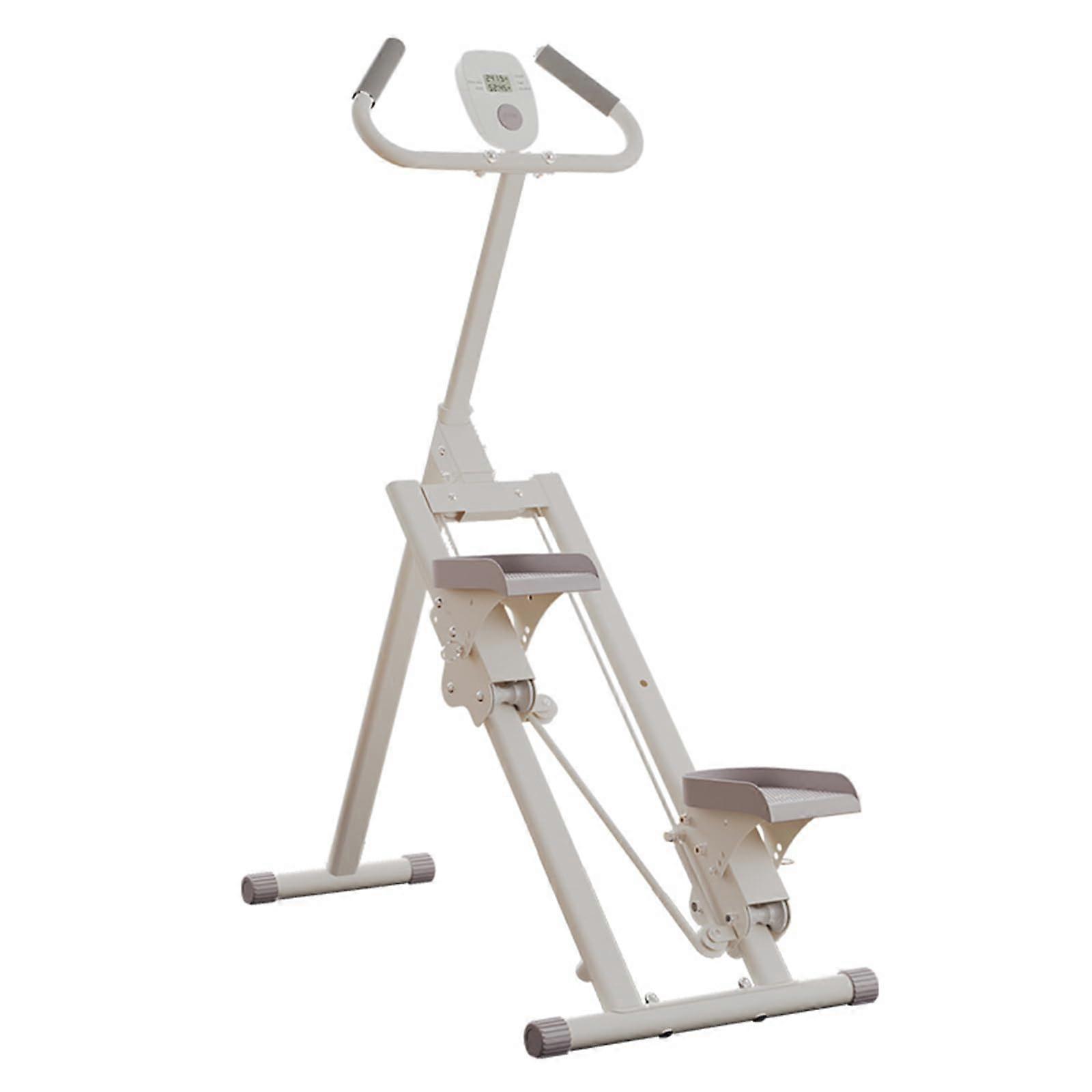 Home Stair Climber Machine Full Body Workout Adjustable Resistance Triangle Structure Stability Indoor Cardio White
