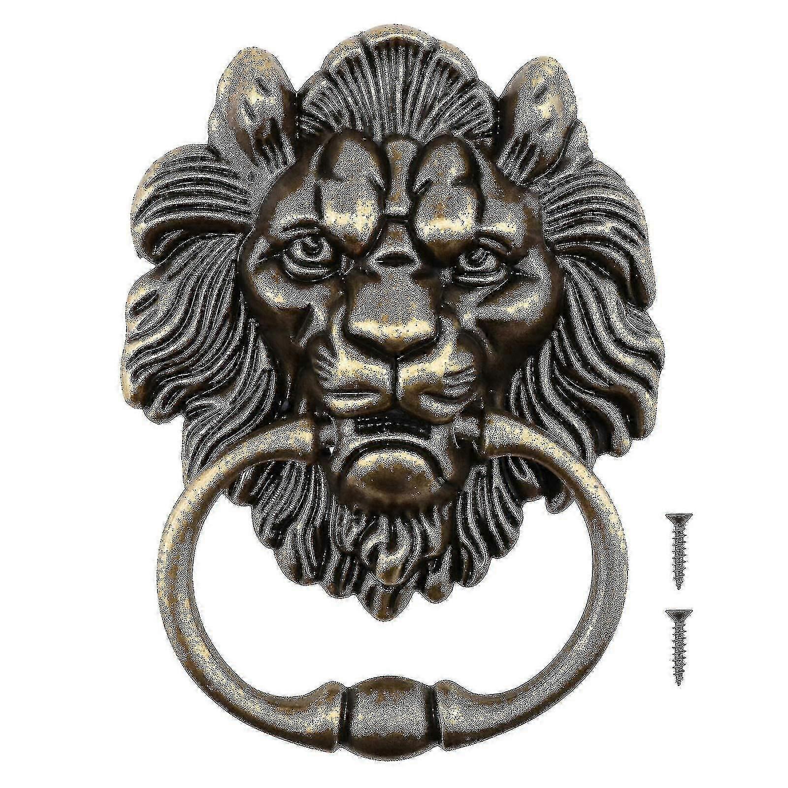 Antique Bronze Design Tiger Head Replacement Front Door Knocker-h