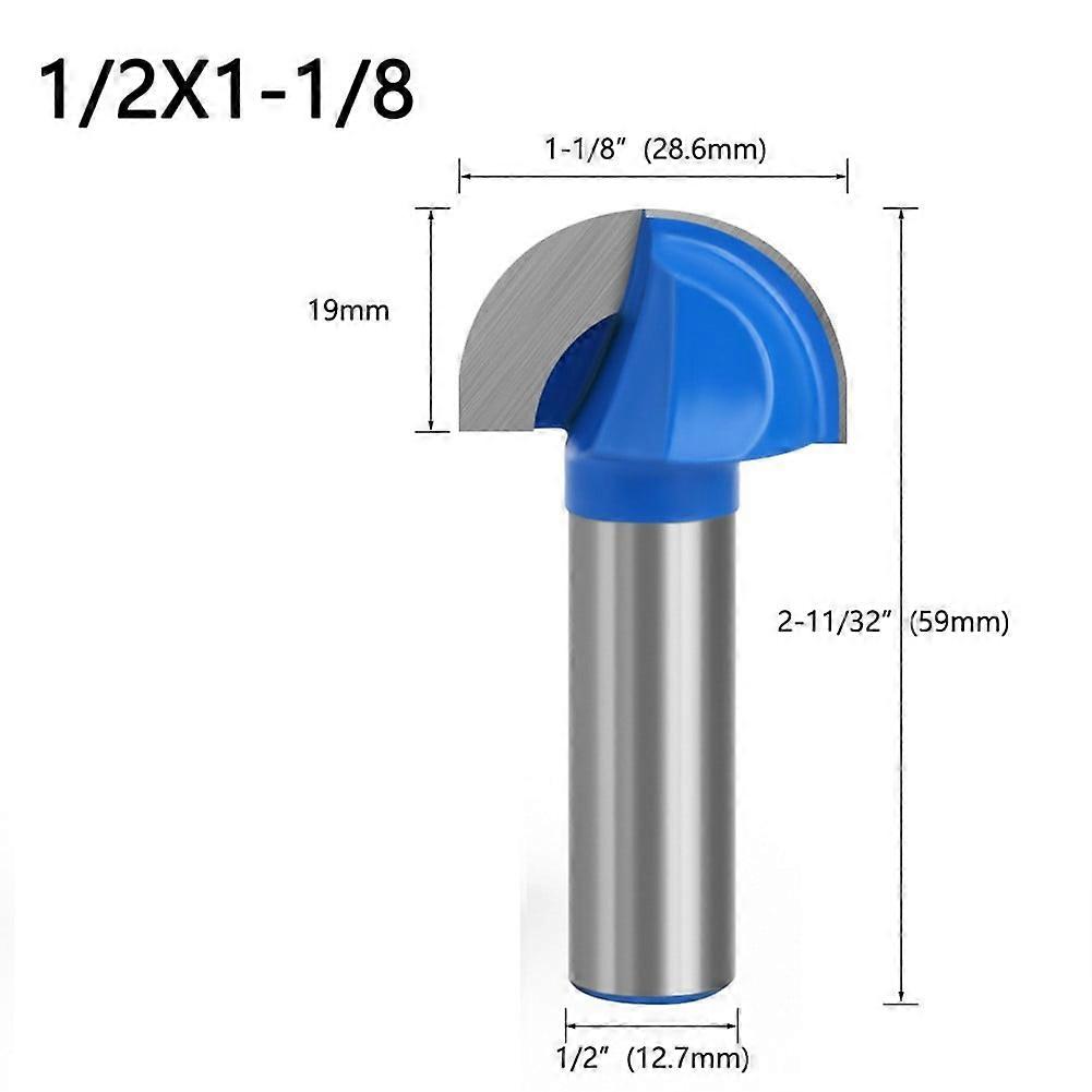 LLDI 1/2 shank Round Nose Two Flutes Router Bit Woodworking Cove Bit solid carbide