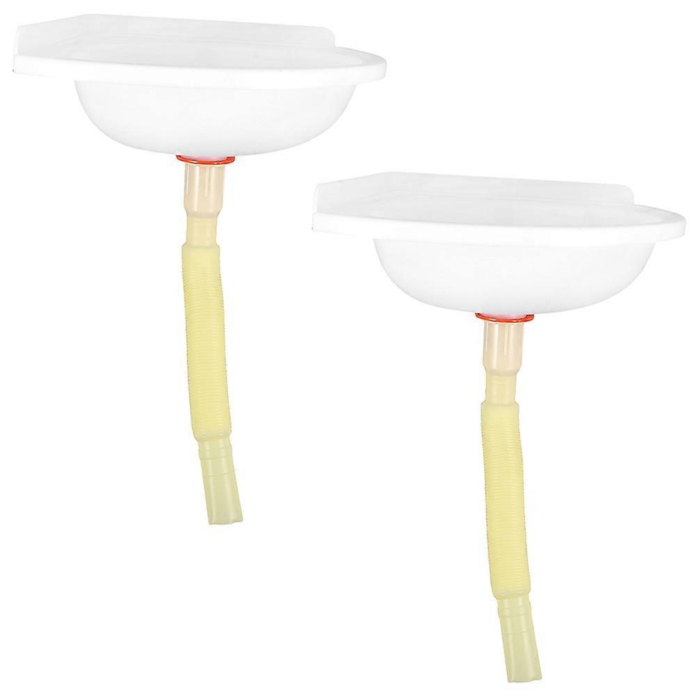 Plastic Corner Sink Wall-Hung Basin for Small Bathrooms White Space Saving 2Pcs