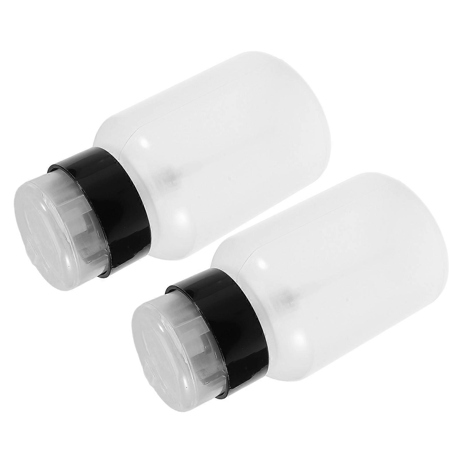 Nail Polish Remover Pump Bottle for Liquid Storage 2Pcs Refillable Dispenser
