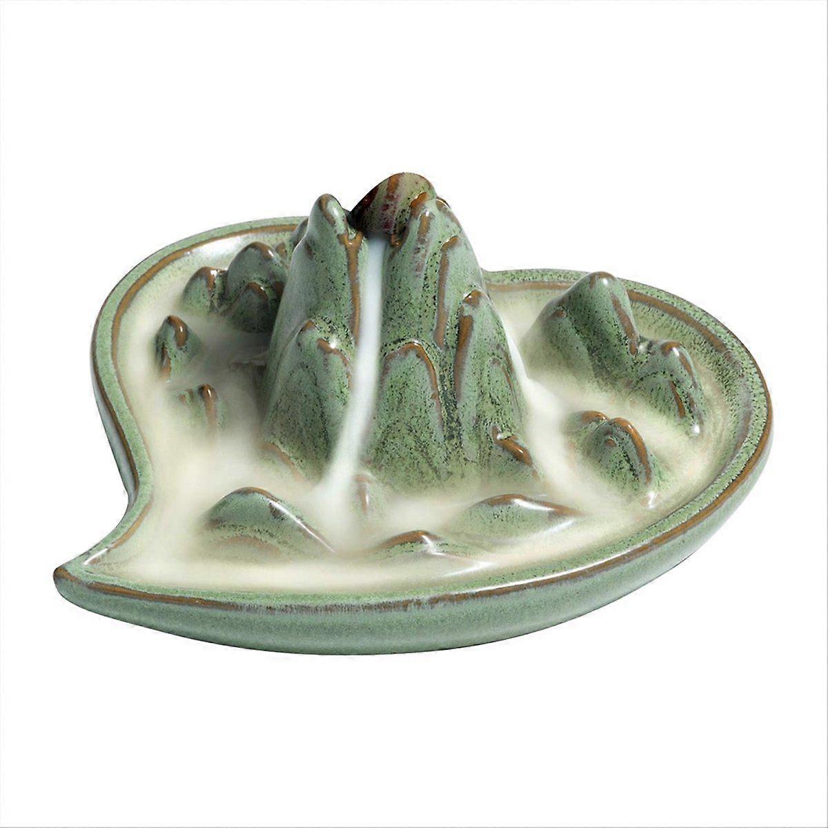 Waterfall Backflow Incense Burner Ceramic, Aromatherapy Ornament