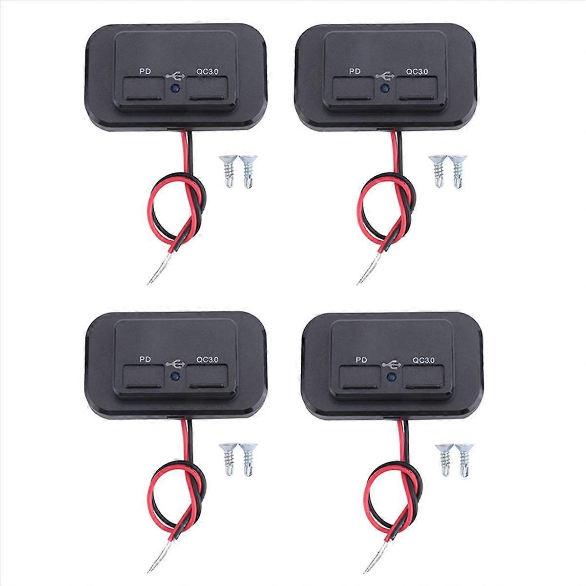 USB+PD Car Charger Socket 12V/24V USB Charging Splitter Power-Adapter