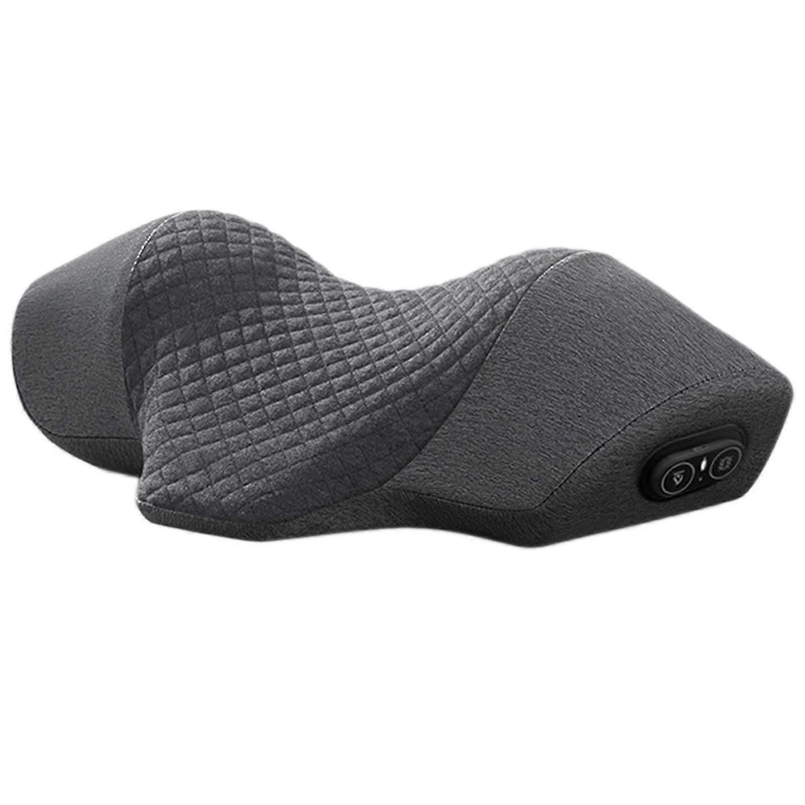 3-in-1 heated neck massager pillow with cervical traction and hump corrector for pain relief and sleep aid