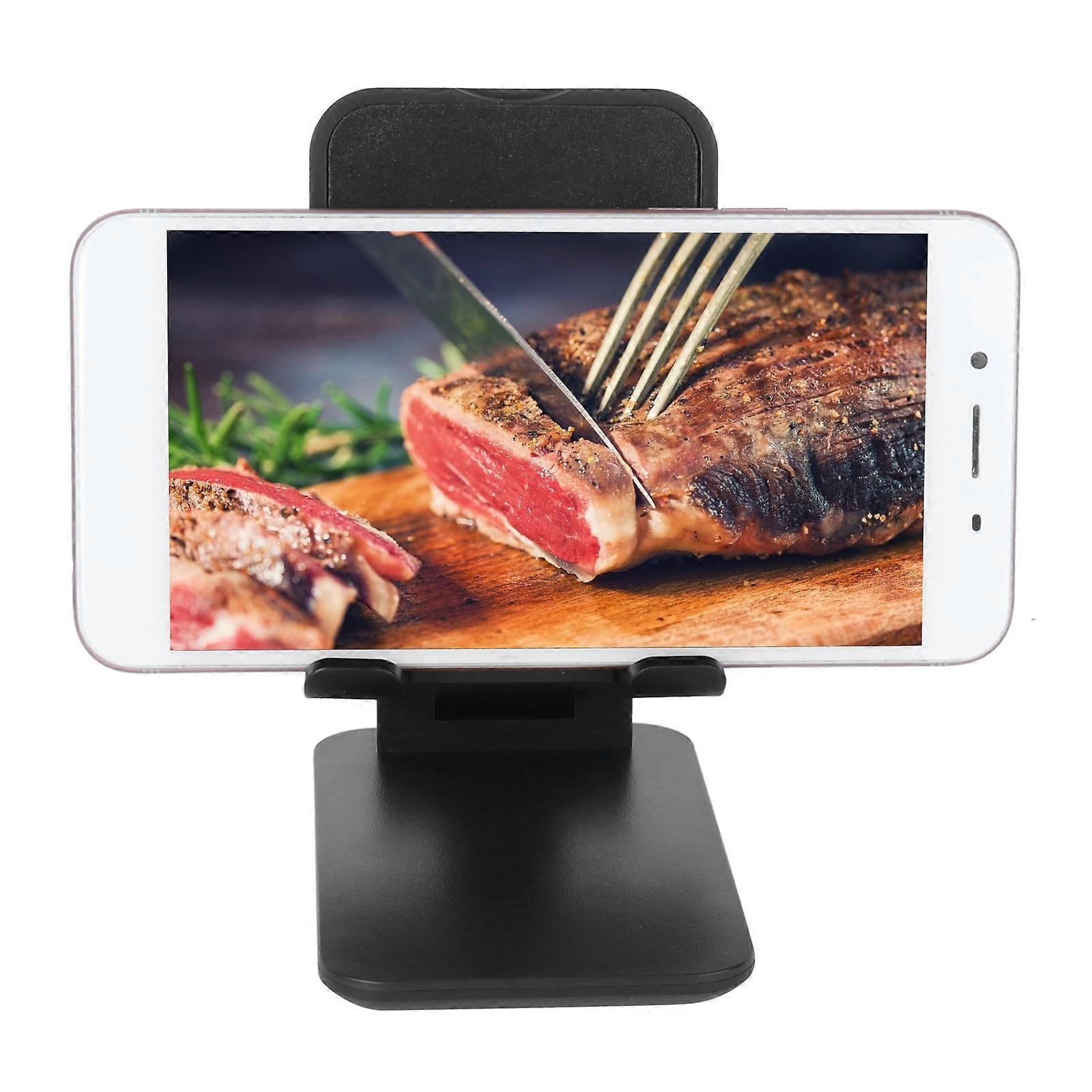Mobile Phone Holder Folding Retractable Multifunctional Desktop Stand for Chasing Drama Playing TabletBlack 