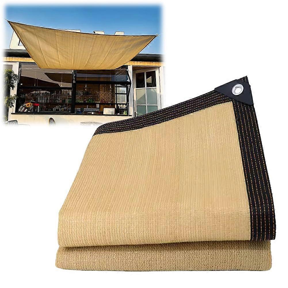 90% Shade Mesh Cloth Garden Sun Shade Net With Grommets Beige 2x3m UV Resistant Shade Netting For Greenhouse