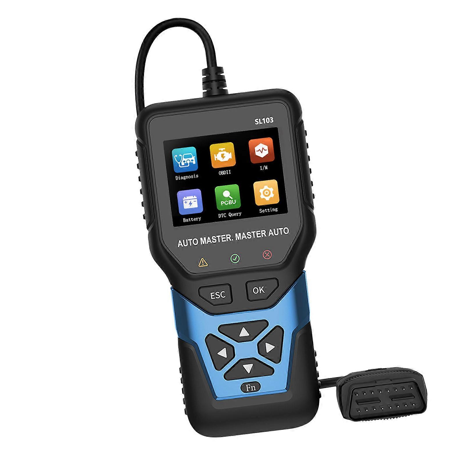 Universal Portable OBD2 Automotive Tester For Vehicles Multiple Language Interfaces Fault Analysis Emission Check Tool Multicolor