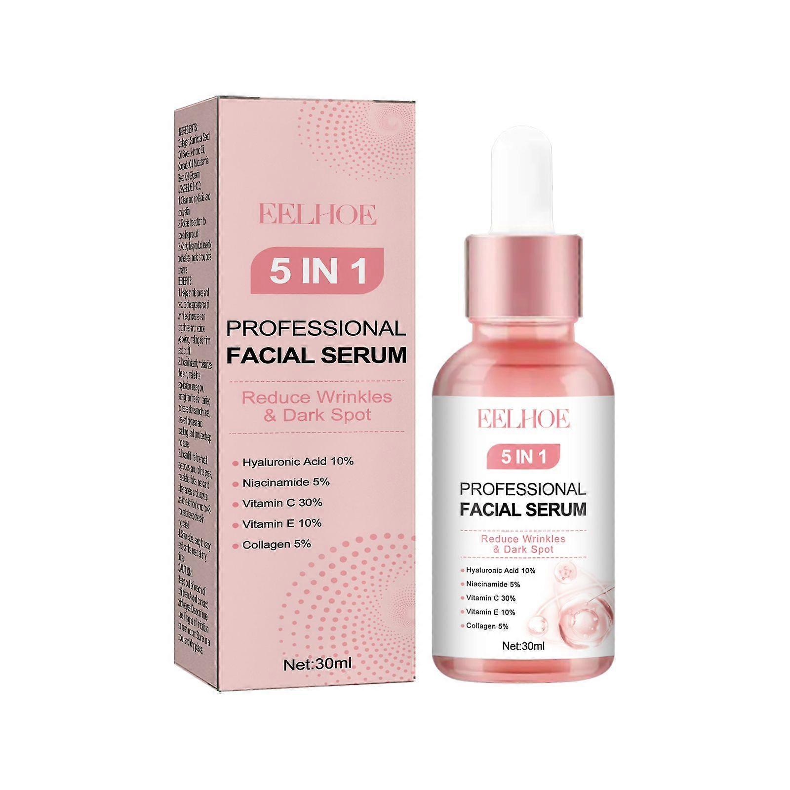 Eelhoe 5-In-1 Facial Essence Hydrates, Tightens, Whitens And Rejuvenates The Skin, Reduces Fine Lines And Wrinkles, And Is An Anti-Wrinkle Essence