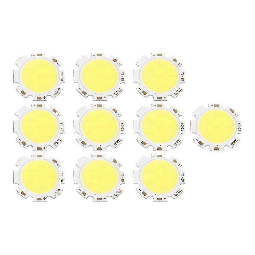 10pcs Round COB 3W High Power LED Chip Bulb Lamp Light White