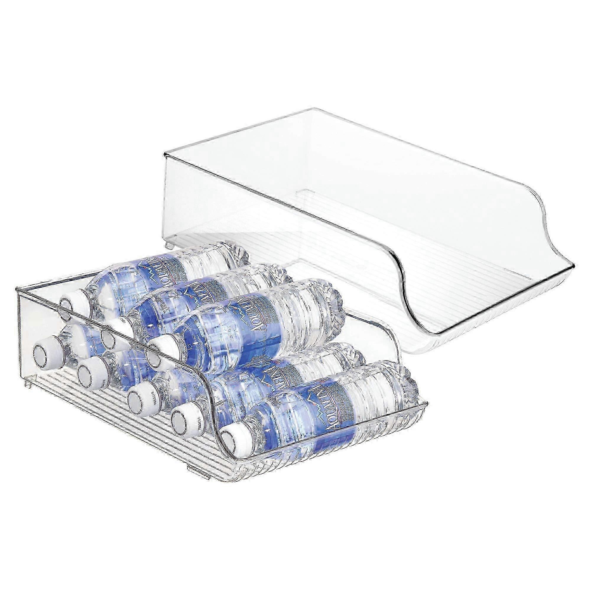 2 Set Clear Plastic Fridge Organizer Bin for Kitchen 9' x 13.75' x 4'