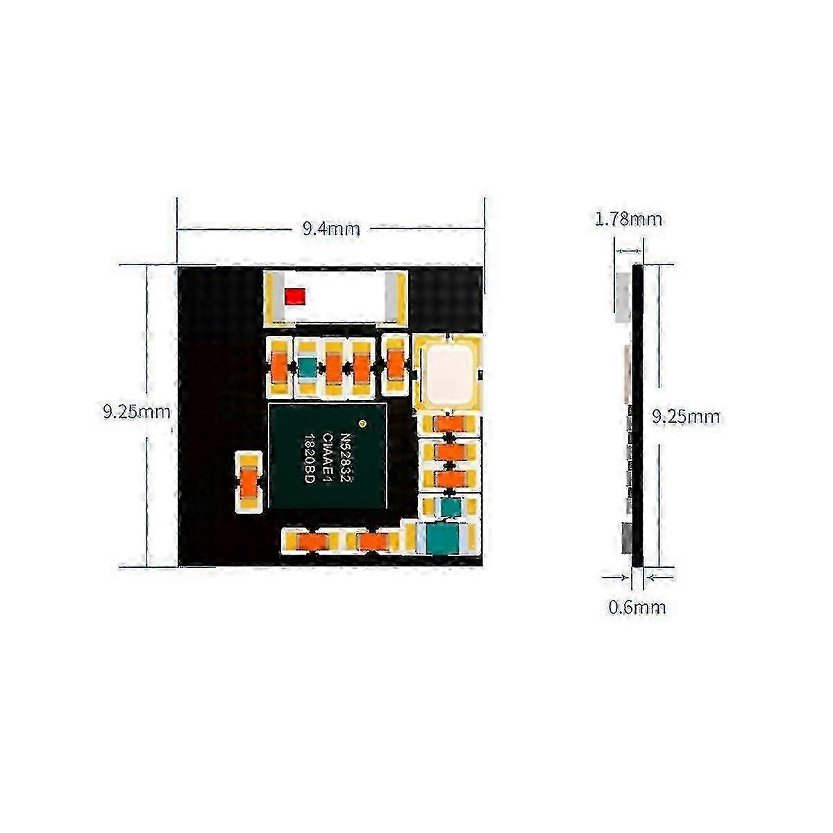 1Pcs NRF52832 Wireless RF Module 2.4GHz Transceiver Bluetooth 5.0 Receiver Transmitter Bluetooth Mo