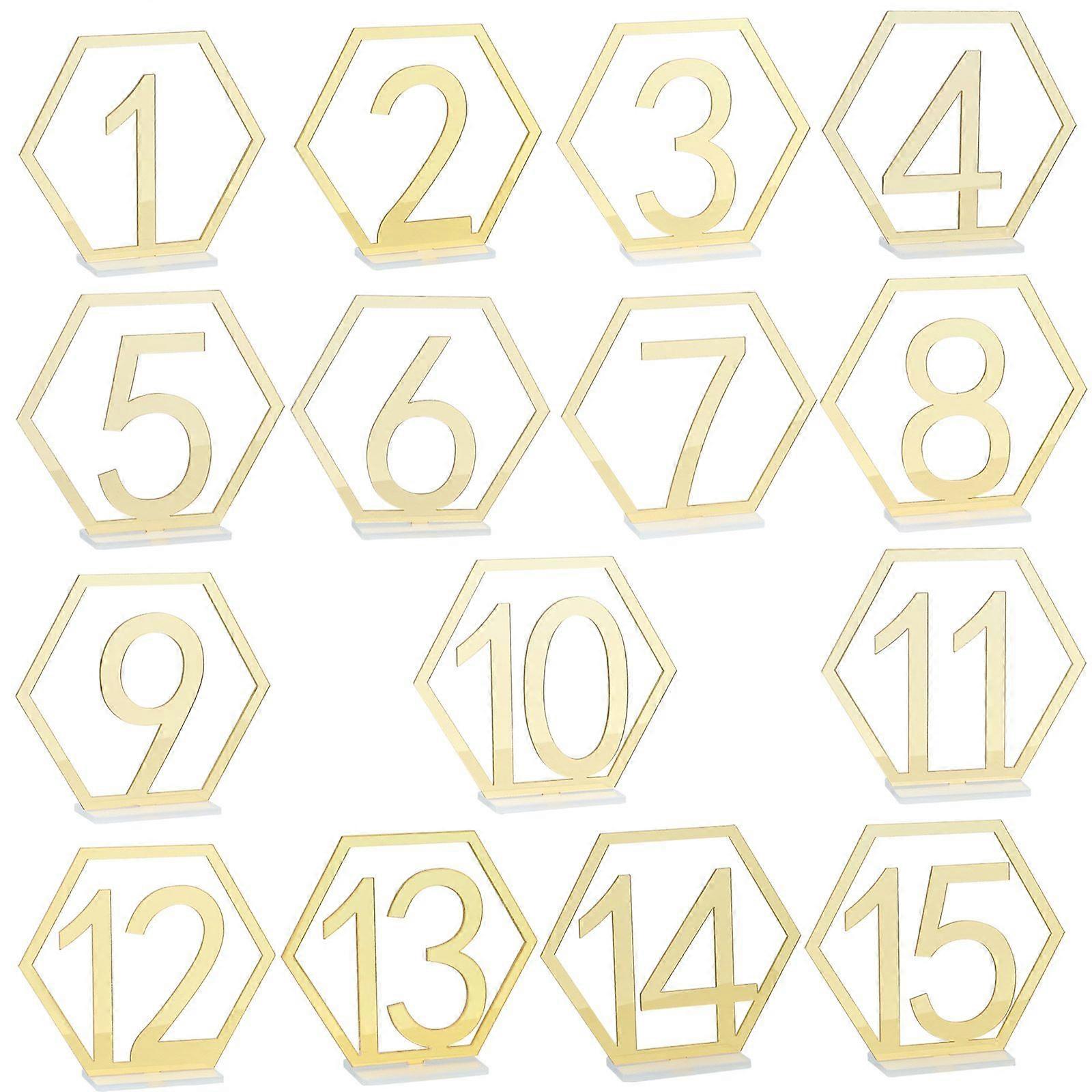 Digital Acrylic Mirror Table Number Wedding Supplies Table DecorationSH
